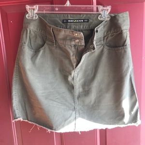 DKNY Army Green High Waisted Skirt